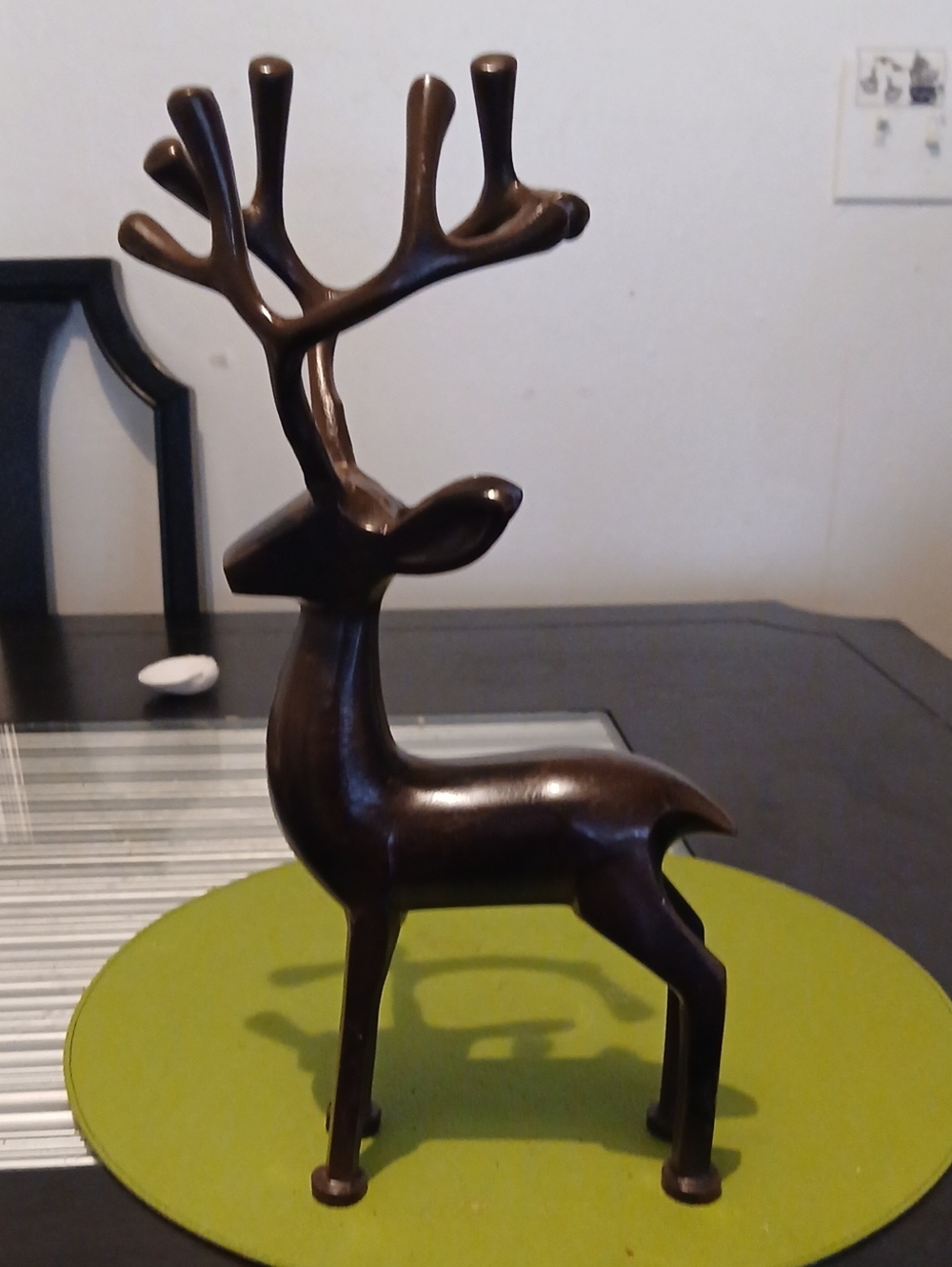 Stylish Brown Deer Sculpture - Home Art Accent